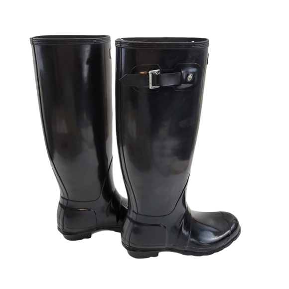 NWT!!! HUNTER BOOTS ORIGINAL TALL GLOSS BLACK - Picture 3 of 10